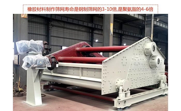 礦用好色先生网站污-自定中心好色先生网站污具有先進水平,可提供座式和吊式兩種形式的振動，采用超耐磨橡膠材料製作篩網,壽命是鋼製篩網的3-10倍,是聚氨脂的4-6倍。