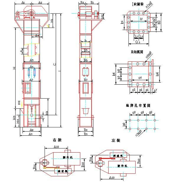 TD鬥式提升機內部結構圖展示