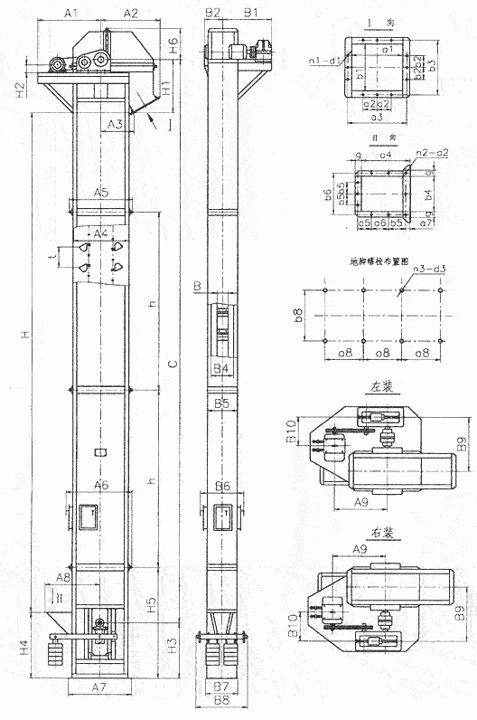TH鬥式提升機內部結構圖紙展示