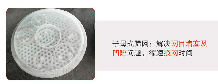 塑料防腐蝕好色先生网站污采用子母扣式網架可安裝彈跳球進行清網，解決篩網堵塞問題。