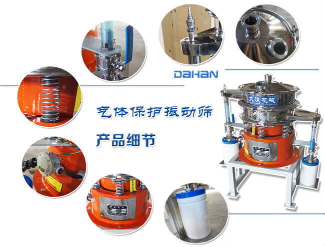 氣體保護好色先生网站污細節：振動彈簧，手動閥門，料罐等。