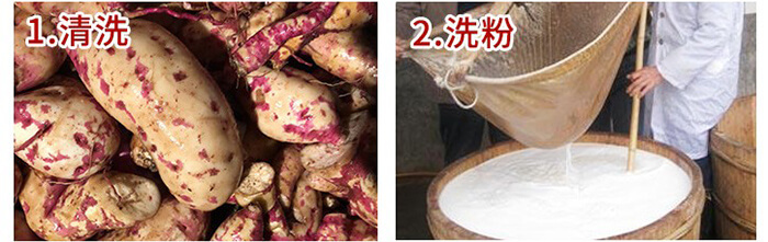 紅薯澱粉製作對一步清洗展示圖